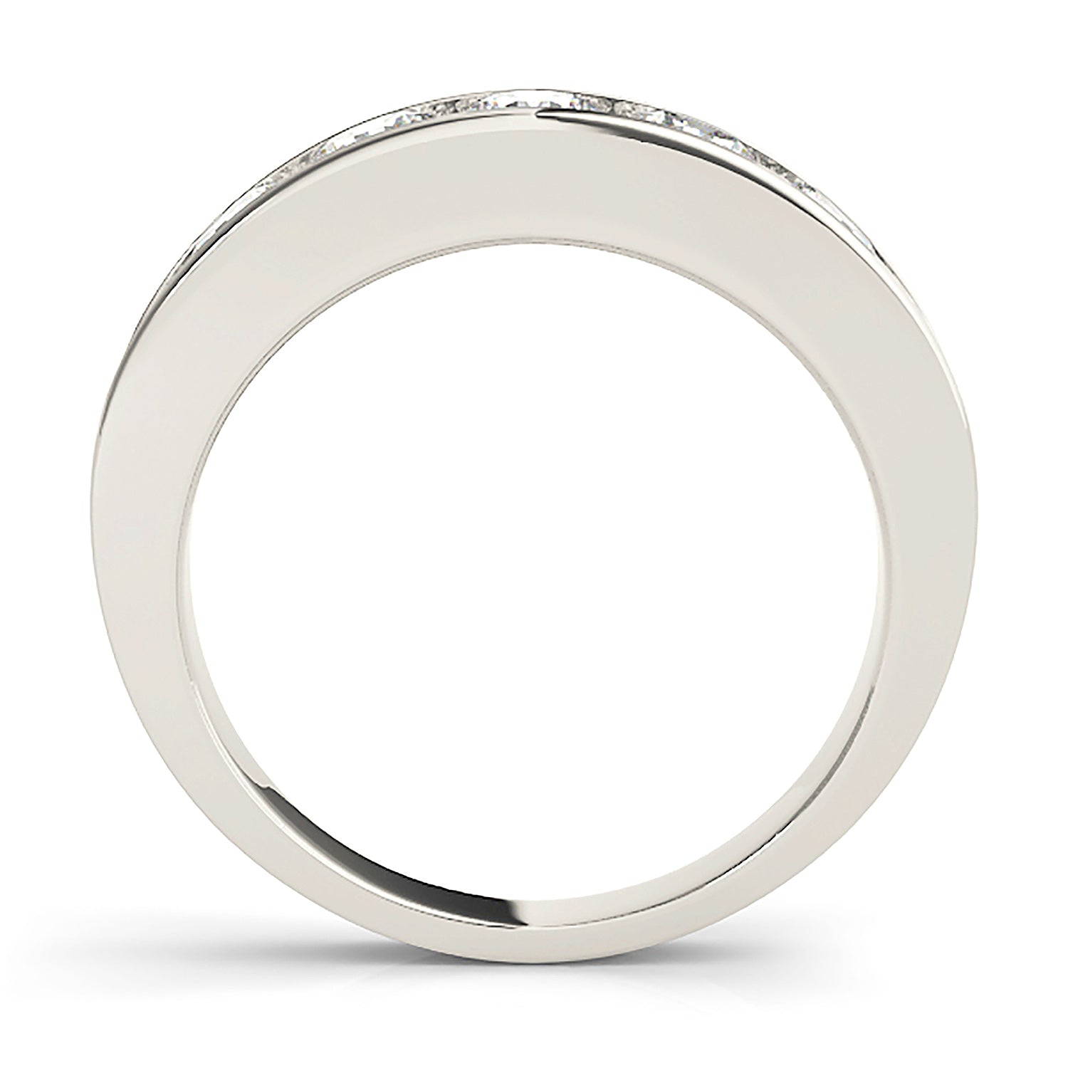 1.00 ctw. Channel Set Round Diamond Wedding Band-VIRABYANI